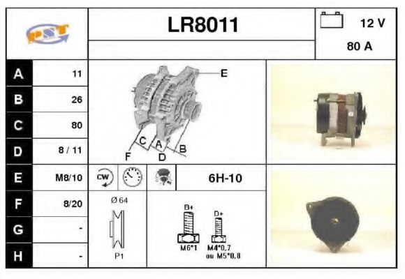 SNRA LR8011 Генератор для LAND-ROVER (Ланд-ровер) SNRA LR8011 Генератор для LAND-ROVER (Ланд-ровер)