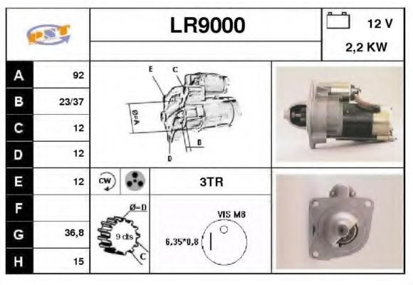 SNRA LR9000 Стартер для LAND ROVER DEFENDER (Ленд ровер/лэнд ровер Дэфэндэр) SNRA LR9000 Стартер для LAND ROVER DEFENDER (Ленд ровер/лэнд ровер Дэфэндэр)