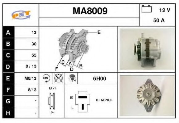 SNRA MA8009 Генератор для MITSUBISHI GALANT II (Митсубиши/митсубиси Галант 2) SNRA MA8009 Генератор для MITSUBISHI GALANT II (Митсубиши/митсубиси Галант 2)