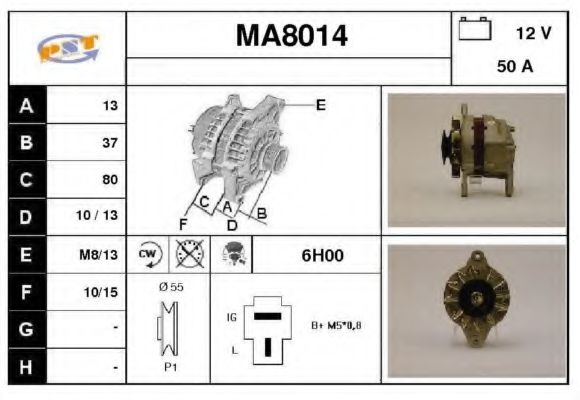 SNRA MA8014 Генератор для MAZDA 626 III (Мазда 626 3) SNRA MA8014 Генератор для MAZDA 626 III (Мазда 626 3)