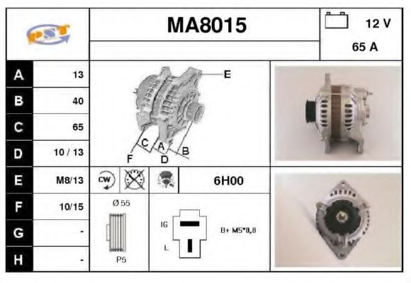 SNRA MA8015 Генератор для MAZDA 626 II (Мазда 626 2) SNRA MA8015 Генератор для MAZDA 626 II (Мазда 626 2)