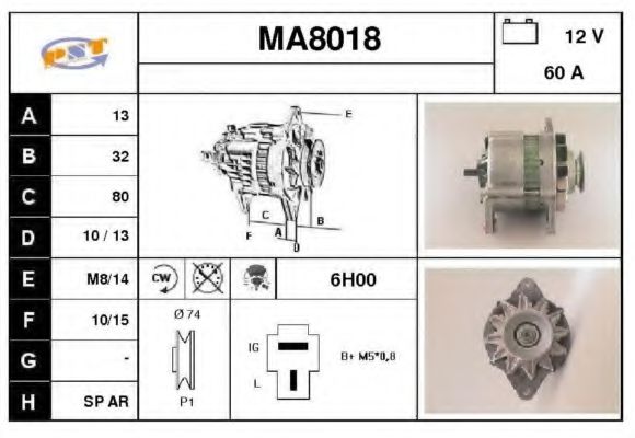 SNRA MA8018 Генератор для MAZDA 626 III (Мазда 626 3) SNRA MA8018 Генератор для MAZDA 626 III (Мазда 626 3)