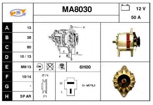 SNRA MA8030 Генератор для MAZDA 626 III (Мазда 626 3) SNRA MA8030 Генератор для MAZDA 626 III (Мазда 626 3)