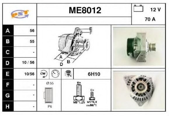 SNRA ME8012 Генератор для MERCEDES-BENZ CLK (Мэрcэдэс-бэнз Слк) SNRA ME8012 Генератор для MERCEDES-BENZ CLK (Мэрcэдэс-бэнз Слк)