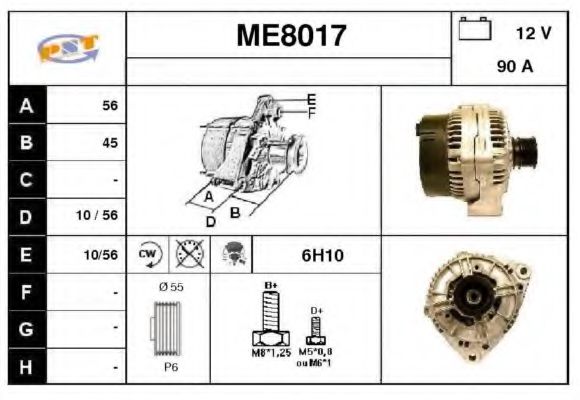 SNRA ME8017 Генератор для MERCEDES-BENZ CLK (Мэрcэдэс-бэнз Слк) SNRA ME8017 Генератор для MERCEDES-BENZ CLK (Мэрcэдэс-бэнз Слк)