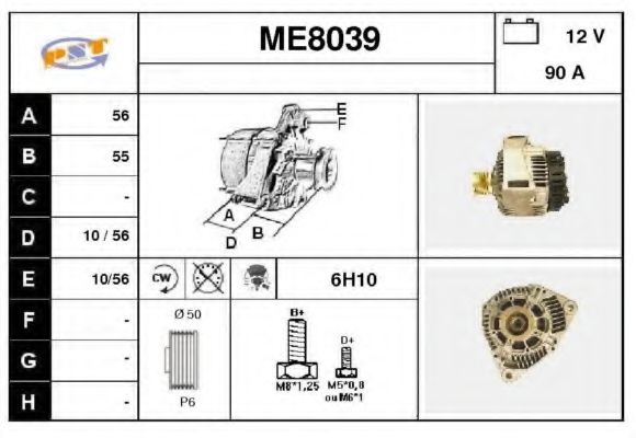 SNRA ME8039 Генератор для MERCEDES-BENZ CLK (Мэрcэдэс-бэнз Слк) SNRA ME8039 Генератор для MERCEDES-BENZ CLK (Мэрcэдэс-бэнз Слк)