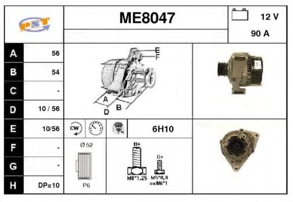 SNRA ME8047 Генератор для MERCEDES-BENZ CLK (Мэрcэдэс-бэнз Слк) SNRA ME8047 Генератор для MERCEDES-BENZ CLK (Мэрcэдэс-бэнз Слк)