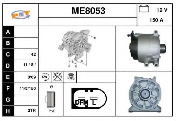 SNRA ME8053 Генератор для MERCEDES-BENZ A-CLASS (Мэрcэдэс-бэнз А класс) SNRA ME8053 Генератор для MERCEDES-BENZ A-CLASS (Мэрcэдэс-бэнз А класс)