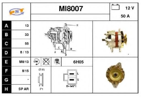 SNRA MI8007 Генератор для MITSUBISHI MONTERO (Митсубиши/митсубиси Монтэро) SNRA MI8007 Генератор для MITSUBISHI MONTERO (Митсубиши/митсубиси Монтэро)
