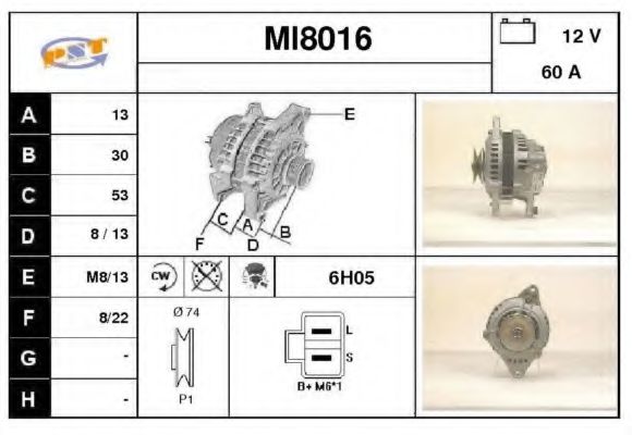 SNRA MI8016 Генератор для MITSUBISHI L200 / STORM (Митсубиши/митсубиси Л200 / сторм) SNRA MI8016 Генератор для MITSUBISHI L200 / STORM (Митсубиши/митсубиси Л200 / сторм)