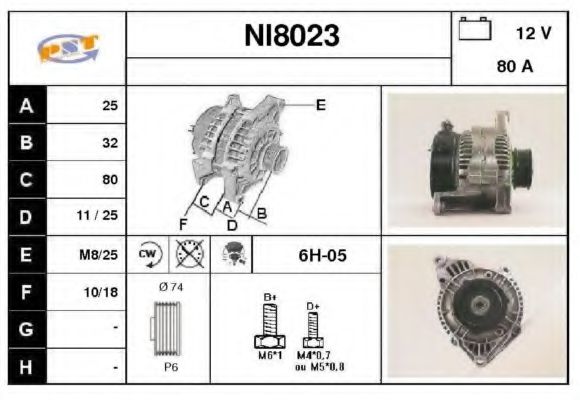 SNRA NI8023 Генератор для NISSAN PRIMERA (Ниссан Примера) SNRA NI8023 Генератор для NISSAN PRIMERA (Ниссан Примера)