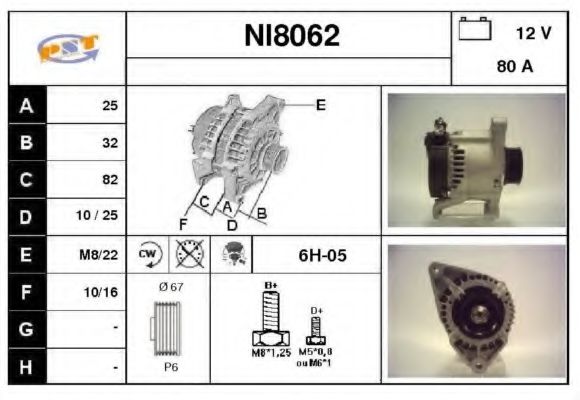 SNRA NI8062 Генератор для NISSAN MARCH II (Ниссан Марч 2) SNRA NI8062 Генератор для NISSAN MARCH II (Ниссан Марч 2)
