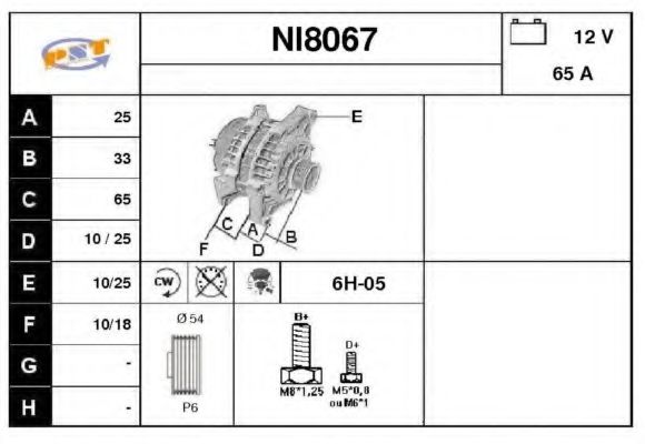 SNRA NI8067 Генератор для NISSAN MARCH II (Ниссан Марч 2) SNRA NI8067 Генератор для NISSAN MARCH II (Ниссан Марч 2)