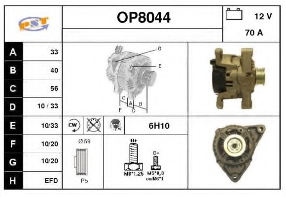 SNRA OP8044 Генератор для OPEL VITA C (Опель Vита c) SNRA OP8044 Генератор для OPEL VITA C (Опель Vита c)