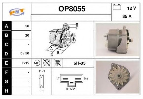 SNRA OP8055 Генератор для OPEL COMMODORE A (Опель Cоммодорэ а) SNRA OP8055 Генератор для OPEL COMMODORE A (Опель Cоммодорэ а)
