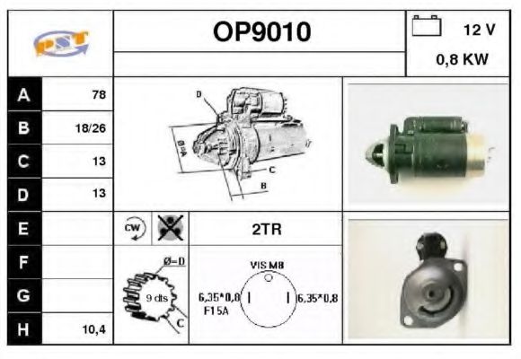 SNRA OP9010 Стартер для OPEL OLYMPIA A (Опель Олъмпиа а) SNRA OP9010 Стартер для OPEL OLYMPIA A (Опель Олъмпиа а)