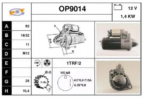 SNRA OP9014 Стартер для OPEL OMEGA A (Опель Омэга а) SNRA OP9014 Стартер для OPEL OMEGA A (Опель Омэга а)
