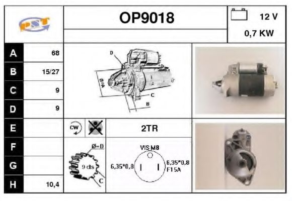 SNRA OP9018 Стартер для OPEL ASCONA B (Опель Асcона б) SNRA OP9018 Стартер для OPEL ASCONA B (Опель Асcона б)