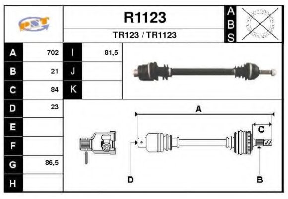 SNRA R1123 Приводной вал для RENAULT CLIO I (Рено Cлио и) SNRA R1123 Приводной вал для RENAULT CLIO I (Рено Cлио и)