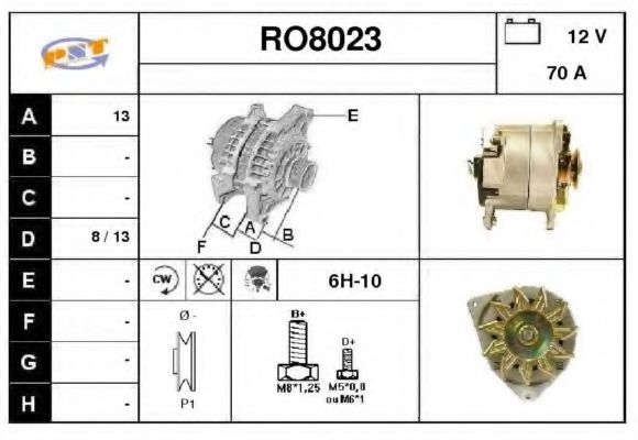 SNRA RO8023 Генератор для BMW 7 (Бмв 7) SNRA RO8023 Генератор для BMW 7 (Бмв 7)