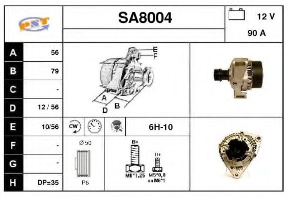 SNRA SA8004 Генератор для SAAB 900 II (Сааб 900 2) SNRA SA8004 Генератор для SAAB 900 II (Сааб 900 2)