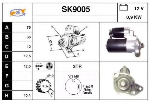 SNRA SK9005 Стартер для VOLKSWAGEN CABRIO IV (Фольксваген Cабрио иv) SNRA SK9005 Стартер для VOLKSWAGEN CABRIO IV (Фольксваген Cабрио иv)