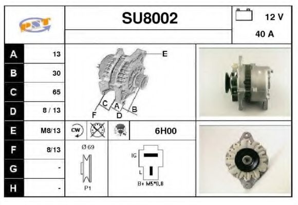 SNRA SU8002 Генератор для SUZUKI (Сузуки) SNRA SU8002 Генератор для SUZUKI (Сузуки)