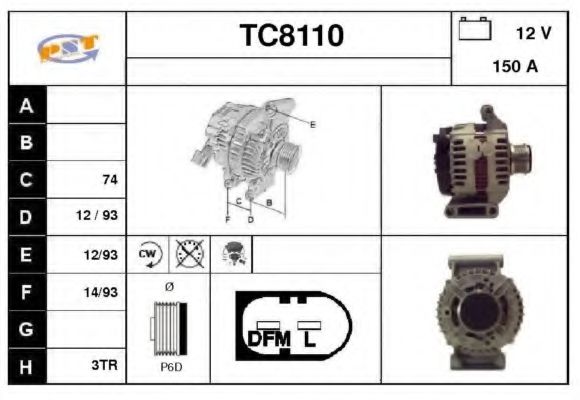 SNRA TC8110 Генератор для FORD TRANSIT NEO (Форд Трансит нэо) SNRA TC8110 Генератор для FORD TRANSIT NEO (Форд Трансит нэо)