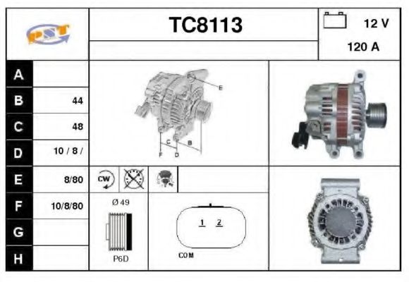 SNRA TC8113 Генератор для PEUGEOT (Пежо) SNRA TC8113 Генератор для PEUGEOT (Пежо)