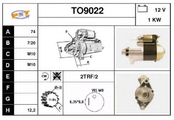 SNRA TO9022 Стартер для TOYOTA COROLLA SPRINTER (Тойота/тоета Cоролла спринтэр) SNRA TO9022 Стартер для TOYOTA COROLLA SPRINTER (Тойота/тоета Cоролла спринтэр)