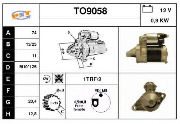SNRA TO9058 Стартер для TOYOTA ECHO (Тойота/тоета Эчо) SNRA TO9058 Стартер для TOYOTA ECHO (Тойота/тоета Эчо)