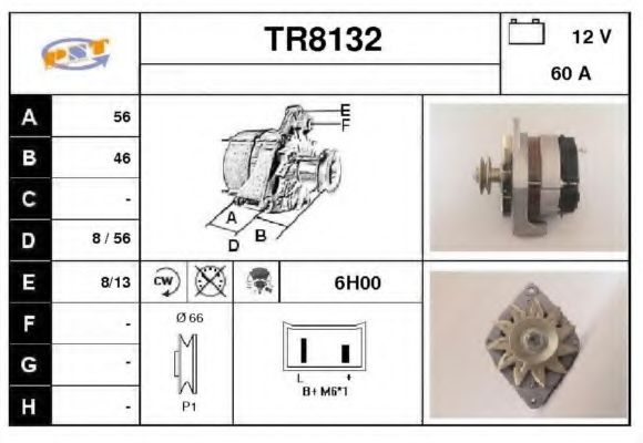 SNRA TR8132 Генератор для RENAULT ENCORE (Рено Энcорэ) SNRA TR8132 Генератор для RENAULT ENCORE (Рено Энcорэ)