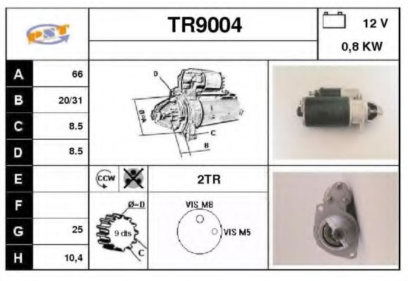 SNRA TR9004 Стартер для RENAULT LE CAR (Рено Лэ cар) SNRA TR9004 Стартер для RENAULT LE CAR (Рено Лэ cар)