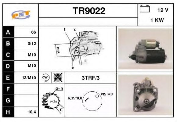 SNRA TR9022 Стартер 