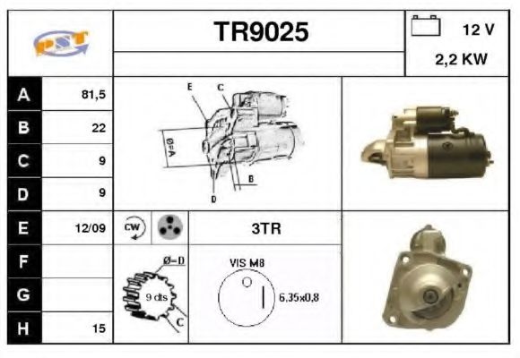 SNRA TR9025 Стартер 