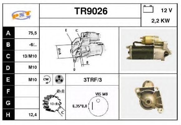 SNRA TR9026 Стартер 