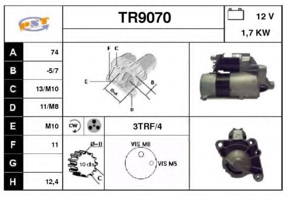 SNRA TR9070 Стартер 