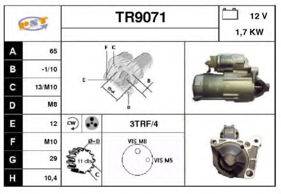 SNRA TR9071 Стартер 