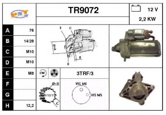 SNRA TR9072 Стартер 