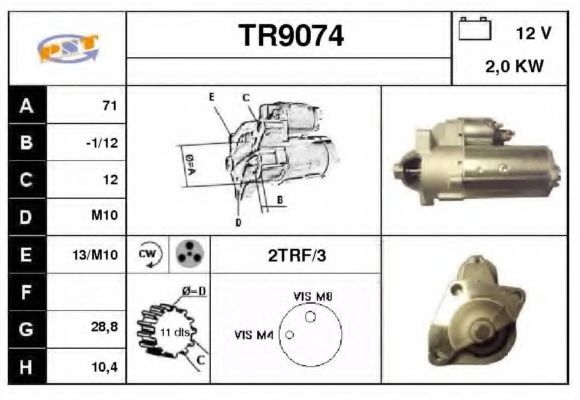 SNRA TR9074 Стартер 