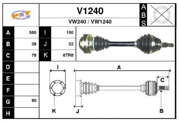 SNRA V1240 Приводной вал для VOLKSWAGEN GOLF IV (Фольксваген Гольф 4) SNRA V1240 Приводной вал для VOLKSWAGEN GOLF IV (Фольксваген Гольф 4)