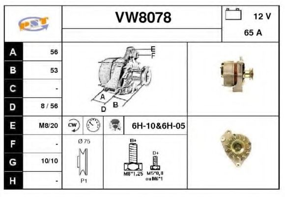 SNRA VW8078 Генератор для SEAT TOLEDO (Сеат Толэдо) SNRA VW8078 Генератор для SEAT TOLEDO (Сеат Толэдо)