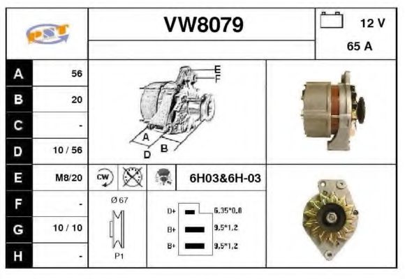 SNRA VW8079 Генератор для VOLKSWAGEN JETTA II (Фольксваген Жэтта 2) SNRA VW8079 Генератор для VOLKSWAGEN JETTA II (Фольксваген Жэтта 2)