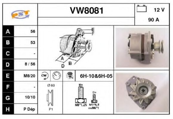 SNRA VW8081 Генератор для SEAT TOLEDO (Сеат Толэдо) SNRA VW8081 Генератор для SEAT TOLEDO (Сеат Толэдо)