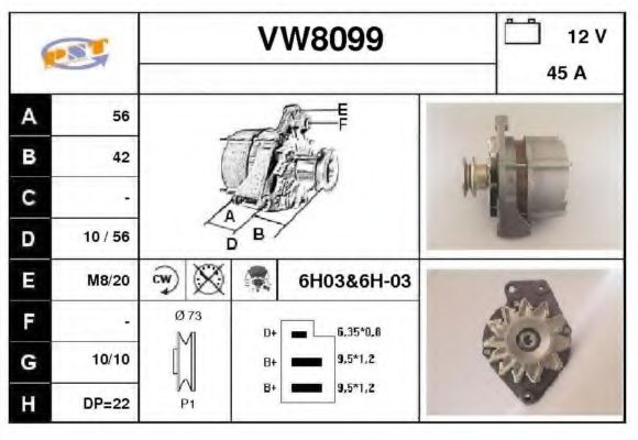 SNRA VW8099 Генератор для VOLKSWAGEN JETTA II (Фольксваген Жэтта 2) SNRA VW8099 Генератор для VOLKSWAGEN JETTA II (Фольксваген Жэтта 2)