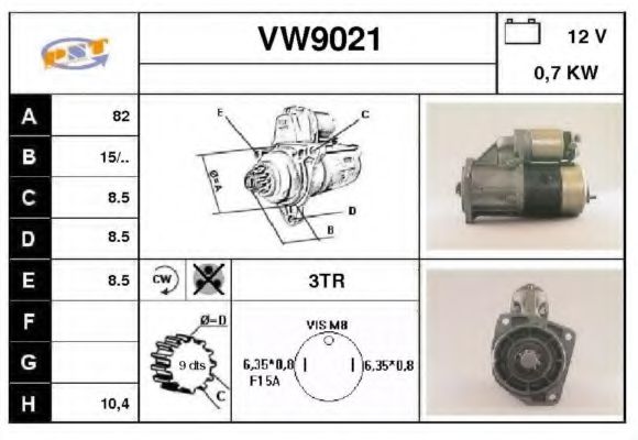 SNRA VW9021 Стартер для VOLKSWAGEN JETTA I (Фольксваген Жэтта и) SNRA VW9021 Стартер для VOLKSWAGEN JETTA I (Фольксваген Жэтта и)