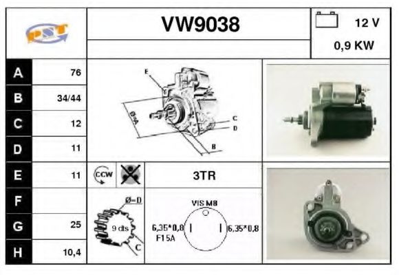 SNRA VW9038 Стартер для SEAT TOLEDO (Сеат Толэдо) SNRA VW9038 Стартер для SEAT TOLEDO (Сеат Толэдо)