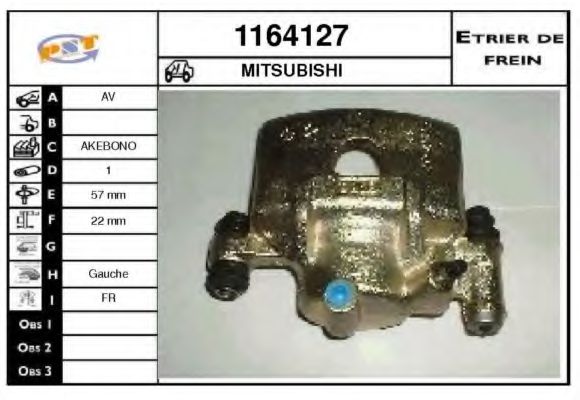 SNRA 1164127 Тормозной суппорт для MITSUBISHI COLT/RODEO (Митсубиши/митсубиси Cолт/родэо) SNRA 1164127 Тормозной суппорт для MITSUBISHI COLT/RODEO (Митсубиши/митсубиси Cолт/родэо)