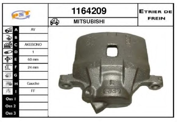 SNRA 1164209 Тормозной суппорт для MITSUBISHI ETERNA IV (Митсубиши/митсубиси Этэрна иv) SNRA 1164209 Тормозной суппорт для MITSUBISHI ETERNA IV (Митсубиши/митсубиси Этэрна иv)