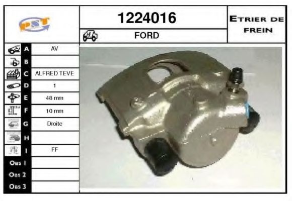 SNRA 1224016 Тормозной суппорт для FORD FIESTA (Форд Фиэста) SNRA 1224016 Тормозной суппорт для FORD FIESTA (Форд Фиэста)